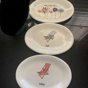 3 piece Rae Dunn Oval Plates